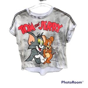 Tom & Jerry Tee Shirt Short Sleeve Graphic Juniors Size 21